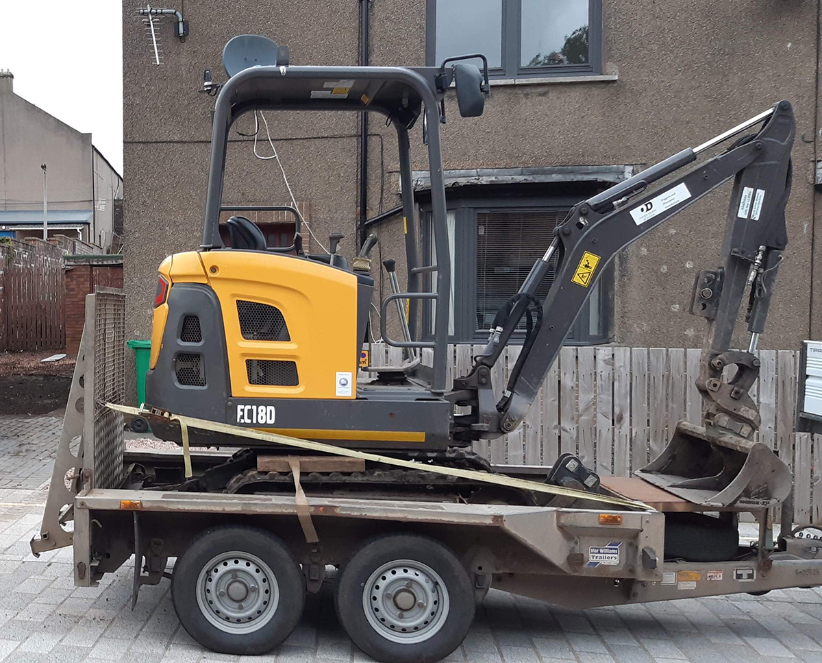 Digger hire with operator Fife